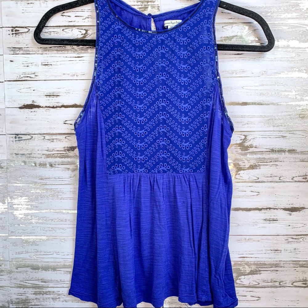 American Eagle Eyelet Lace Tank Top